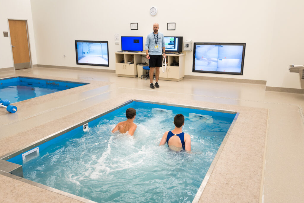 Ideal pool room design for a HydroWorx 2000