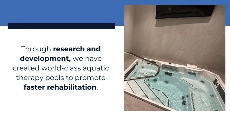 World-class aquatic pools to promote faster rehabilitation
