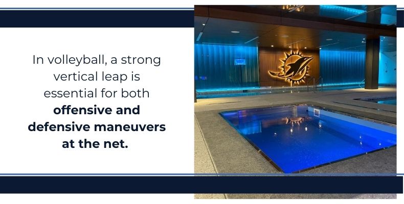 In Volleyball, a strong vertical leap is essential